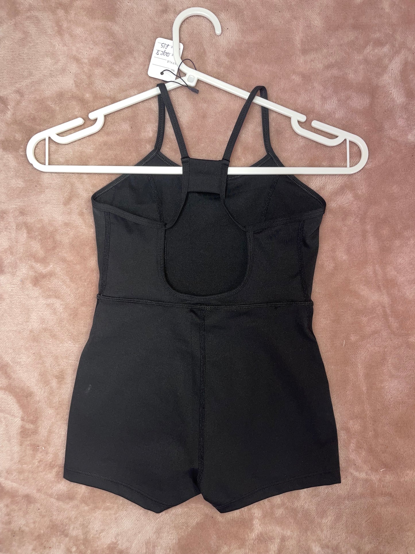 Black backless unitard