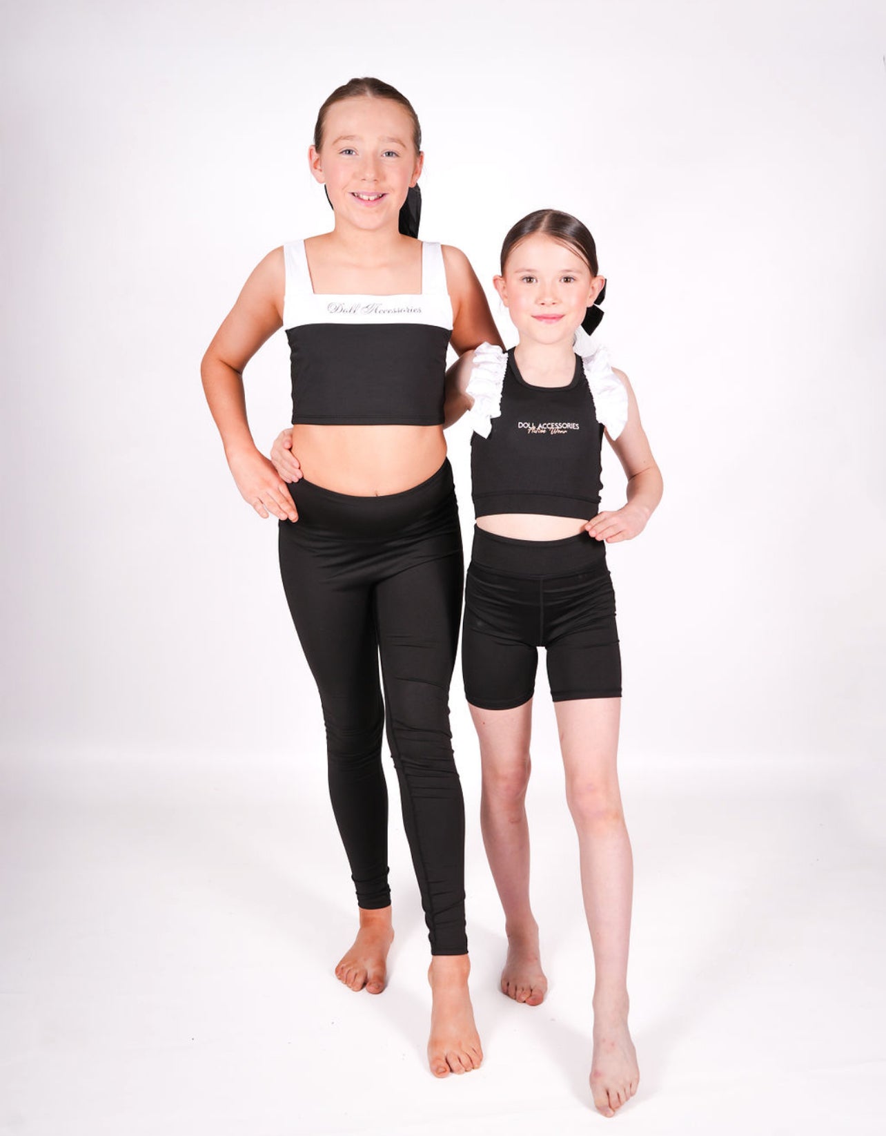 “Emmy” black & white crop/ leggings SET