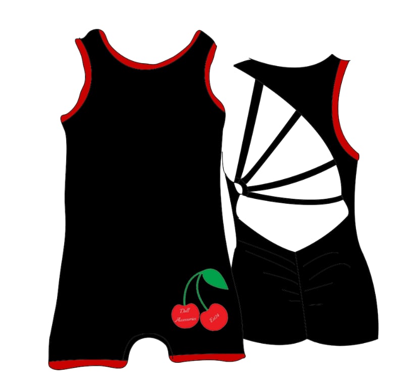 “Oh so cherry” red unitard🍒