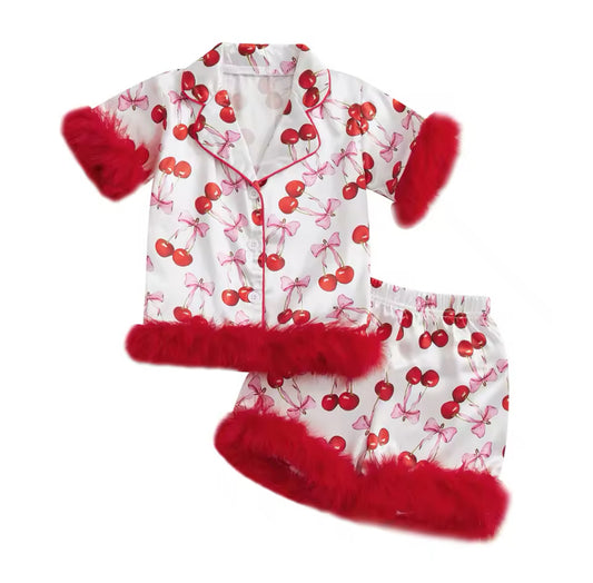 “Oh so cherry” 🎀🍒 pjs shorts version