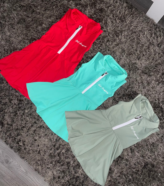 Zip up gym dresses