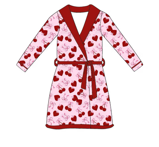 “Oh so cherry” dressing gown