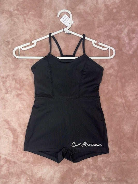 Black backless unitard