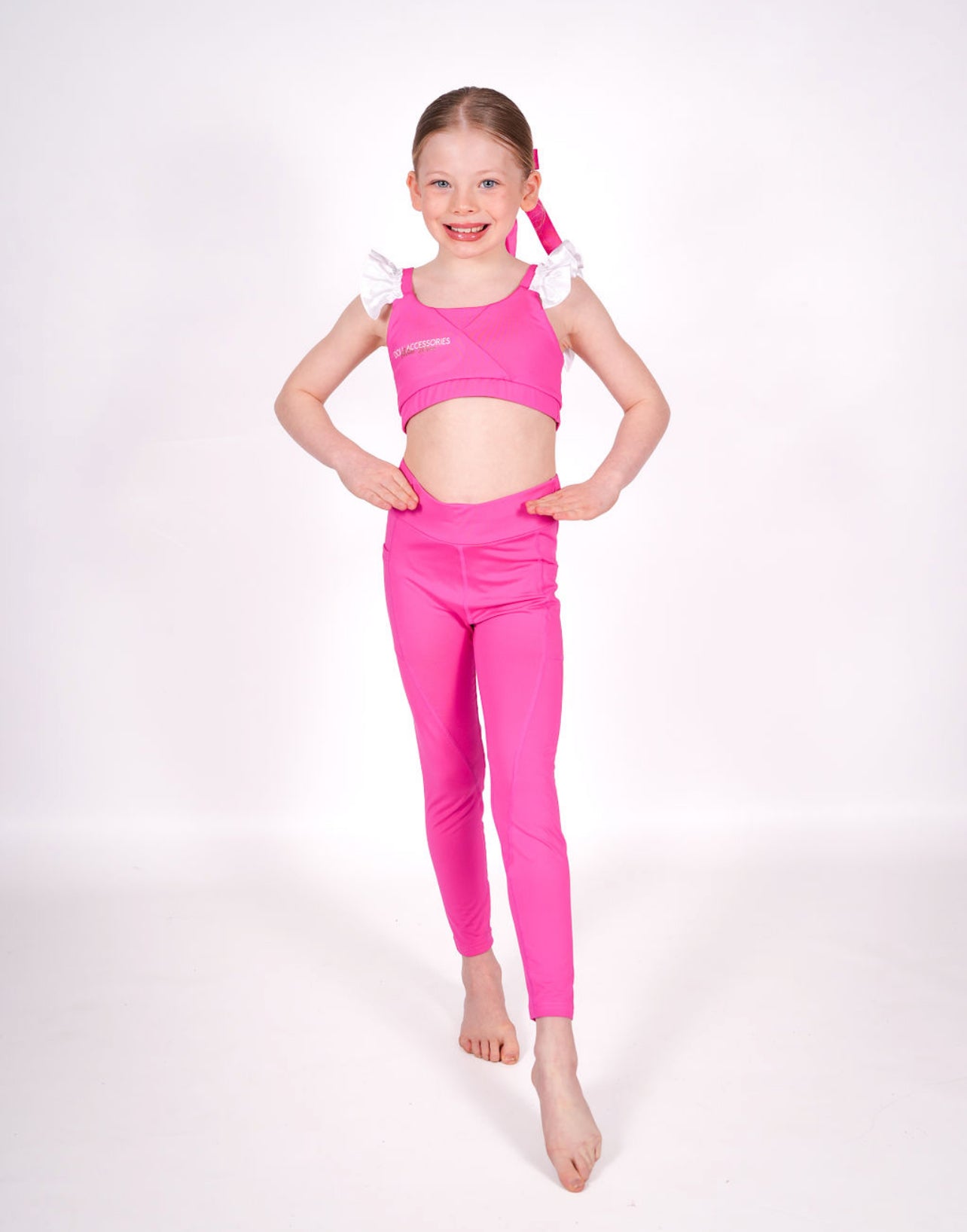 “ARIA” Pink Frill Doll crop & legging set- frills not included