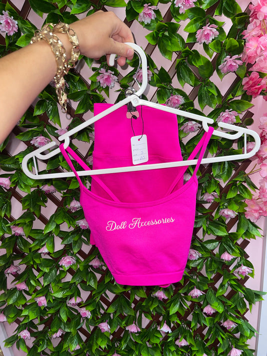 💓BARBIE pink backless crop & shorts💓