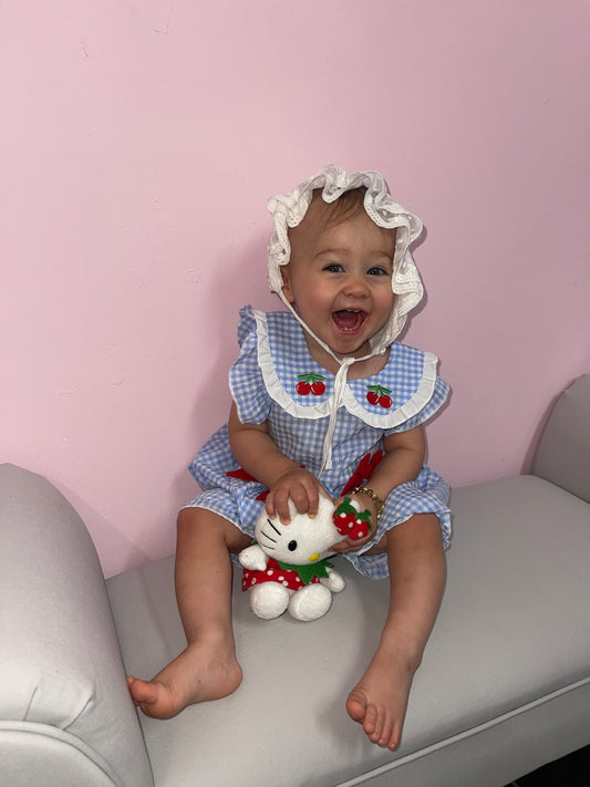 Cherry & bow frilled top and shorts set 🍒