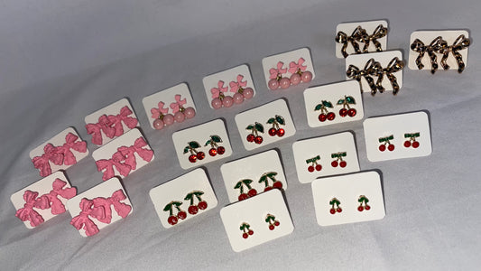 🎀&🍒 earrings