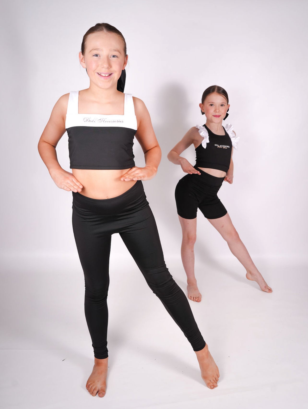 “Emmy” black & white crop/ leggings SET
