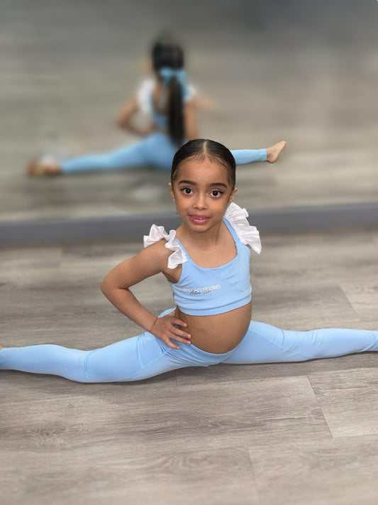 “Madison” Cross back crop & legging sets - frills not included